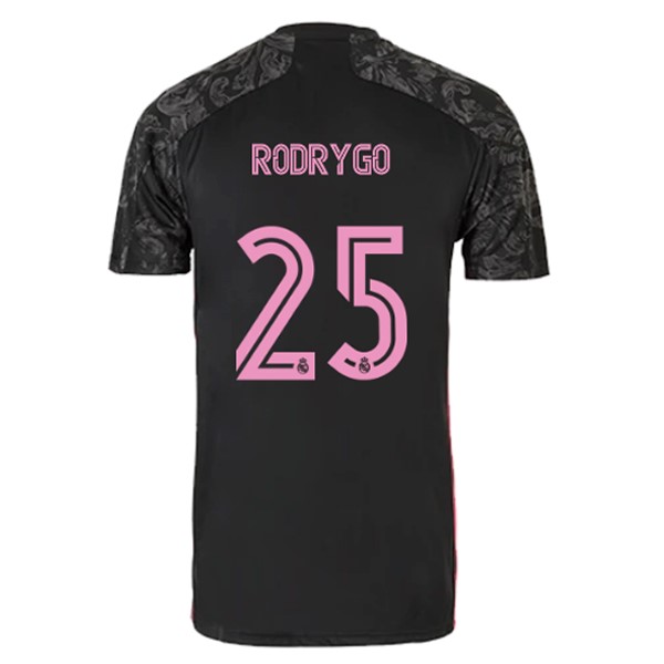 Camiseta Real Madrid Tercera Equipación NO.25 Rodrygo 2020-2021 Negro